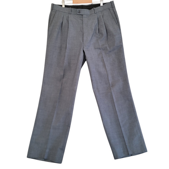 Vintage Union Made in USA Matching Wool Suit Blazer Jacket & Pant Trouser Gray - Picture 11 of 16